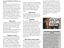 Front cover of On Guard bulletin. Headline: Black lives matter!