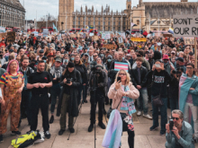 trans rights protest