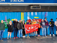 Tube strikers, South London