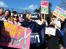 School cuts demo