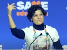 Azadeh speaking at NEU conference