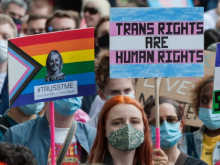 Trans rights protest
