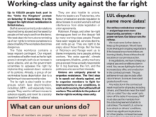 Tubeworker — October 2025: Working-class unity against the far right