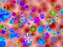 Viruses, artistic sketch