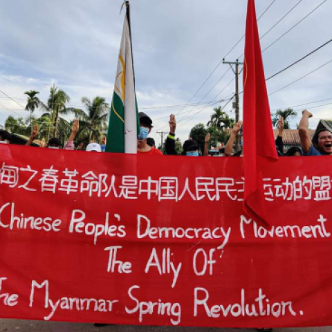 Myanmar protest in support of movement in China - Vimarsana News