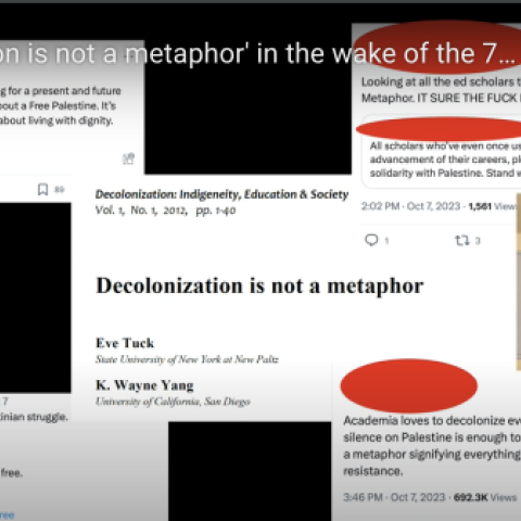 "Decolonisation is not a metaphor" and 7 October - Vimarsana News