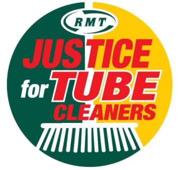 RMT Justice for Tube Cleaners campaign logo