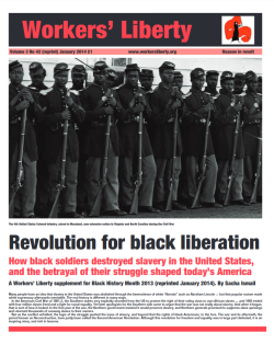 Revolution for black liberation front page