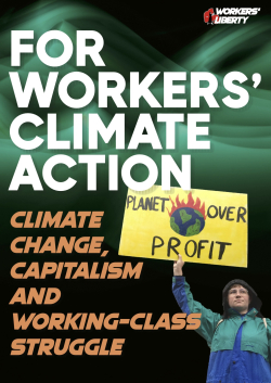 Pamphlet Cover "For Workers' Climate Action: Climate Change, Capitalism and Working-class Struggle"