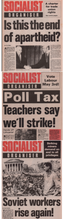 Socialist organiser 3 covers