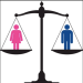 Woman and Man on a pair of scales